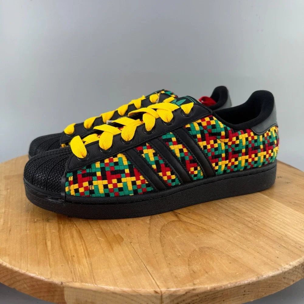 adidas Superstar II 'Jamaica' Mens Size 12 Shoes Black Green Yellow Red Marley